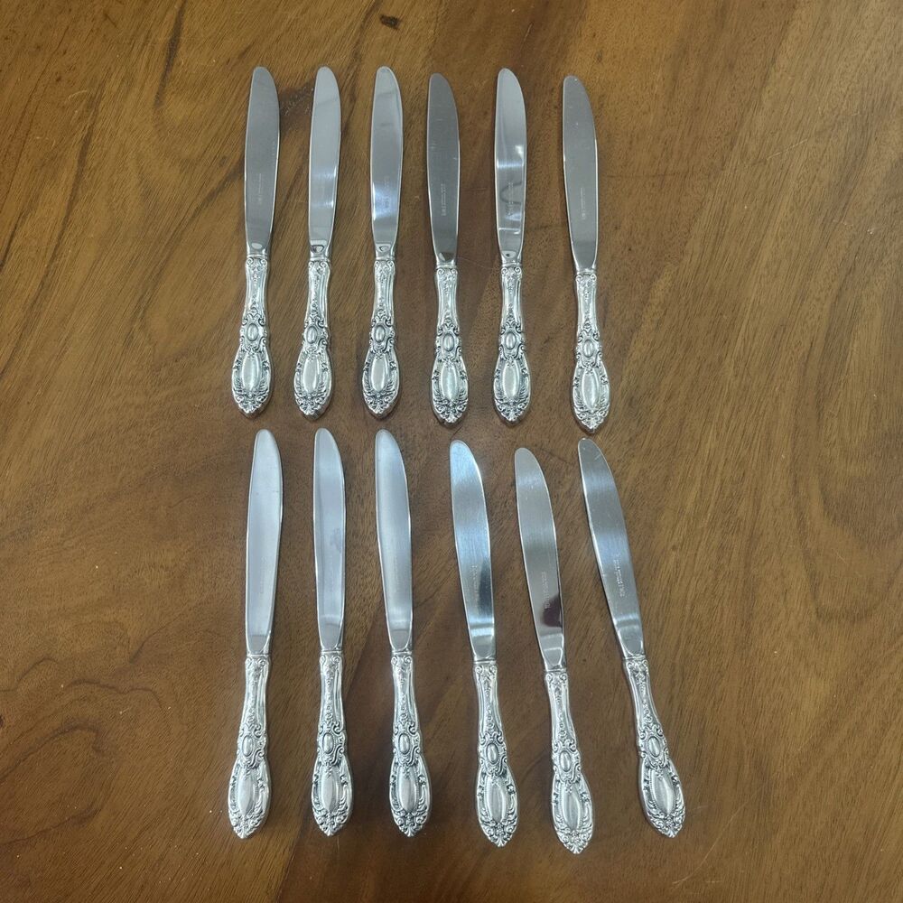 King Richard By Towle Sterling Silver Dinner Knifes Set Of 12